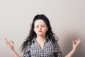 beautiful woman in meditation