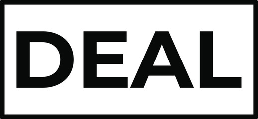 vector icon with the title of the deal with the business category