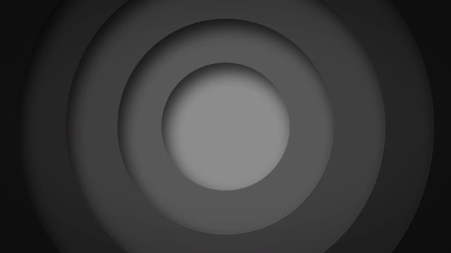 abstract logo promo pattern of circles with the effect of displacement black clean rings animation abstract background for business presentation seamless loop 4k  render