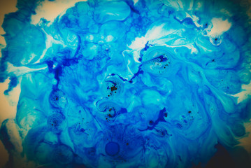 Abstract background from ink, milk and oil - vintage style