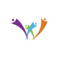 logo human  consultation icon vector