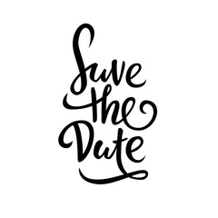 Save the date. lettering