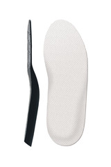 Isolated orthopedic insole on a white background. Treatment and prevention of flat feet and foot diseases. Foot care, comfort for the feet. Wear comfortable shoes. Medical insoles. Flat Feet Correctio