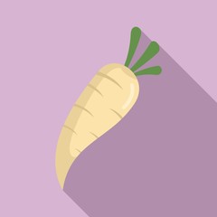 Diet parsnip icon. Flat illustration of diet parsnip vector icon for web design
