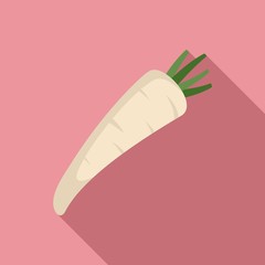 Ingredient parsnip icon. Flat illustration of ingredient parsnip vector icon for web design