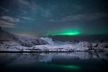 Fototapeta na wymiar Polarlicht über den Lofoten
