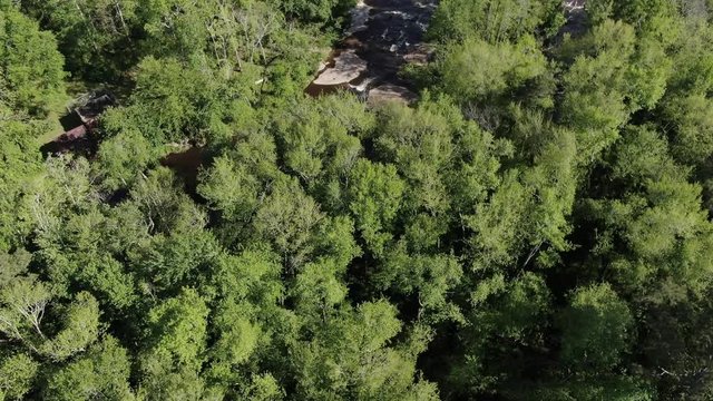 Aerial Flyover of Mountain Stream