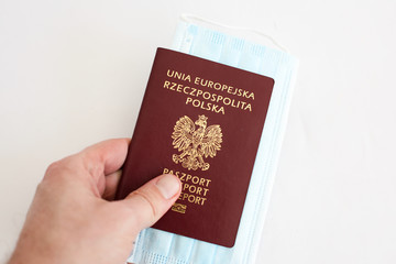 Close up of Poland Passport