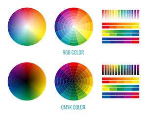 RGB CMYK Spectrums Set