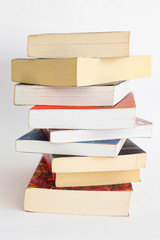 Books on the white background