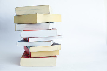 Books on the white background