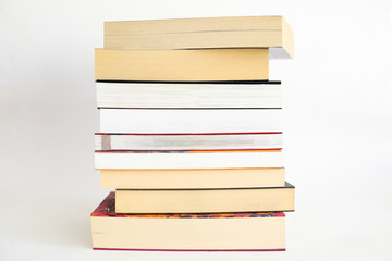 Books on the white background