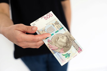 Banknote 500 zloty Polish money