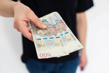 Banknote 500 zloty Polish money