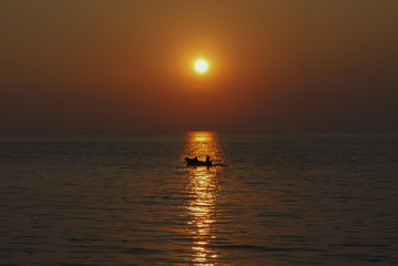 Fototapeta premium Sunset by the sea. Galippoli, Canakkale / Turkey.