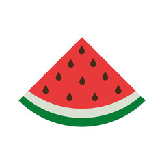 Slice of Watermelon sign, flat design vector