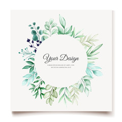 Elegant peony wedding invitation card template