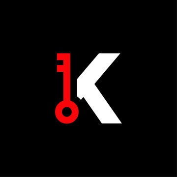 Vector Logo Letter Safety Security Key K