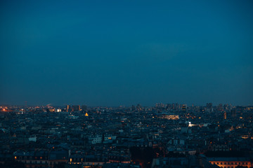 Fototapeta premium View of Paris with Montparnasse at night