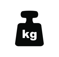 kilogram icon on white background