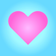 valentine card pink heart light blue backgtound