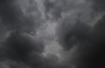 Dark storm clouds background, Weather concept