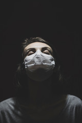 portrait of a girl in a mask