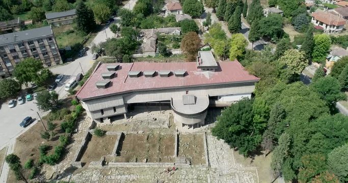 Museum of Mosaics in Devnya,Varna, Bulgaria. The museum, built on top of a large ruined Roman villa from Late Antiquity, exhibits mosaics from the Roman and early Byzantine city of Marcianopolis