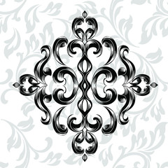 Vintage baroque frame scroll ornament engraving border floral retro pattern antique style acanthus foliage swirl decorative design element filigree calligraphy.