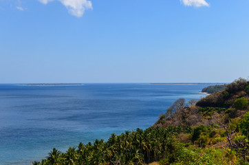 Aussicht von Lombok auf die Gili Inseln