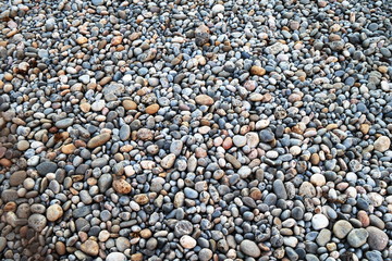 Tekstura drobnych kamyczków plażowych