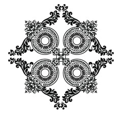 Vintage baroque frame scroll ornament engraving border floral retro pattern antique style acanthus foliage swirl decorative design element filigree calligraphy.