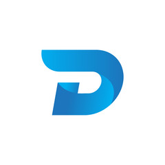 Modern minimalist letter D. Logo icon vector.
