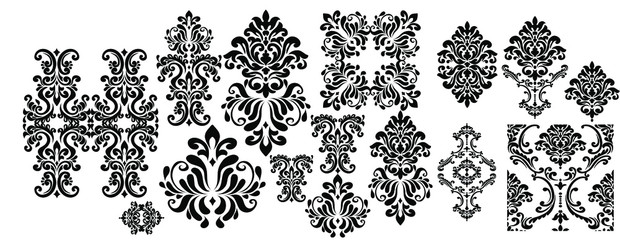 Vintage baroque frame scroll ornament engraving border floral retro pattern antique style acanthus foliage swirl decorative design element filigree calligraphy.