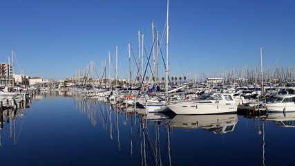 yachts in marina