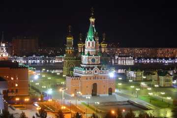 Fototapeta na wymiar view of the night kremlin