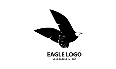 siluet Elang sederhana, cocok untuk simbol bisnis atau logo	