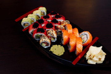 sushi on a plate
