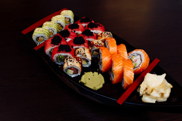 sushi layout with place for signature
