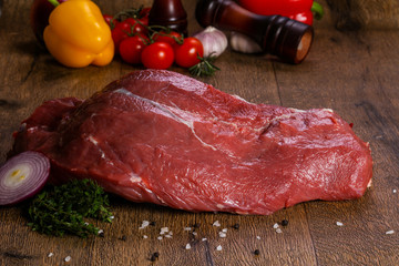Raw beef meat