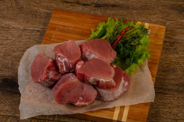 Raw pork tenderloin