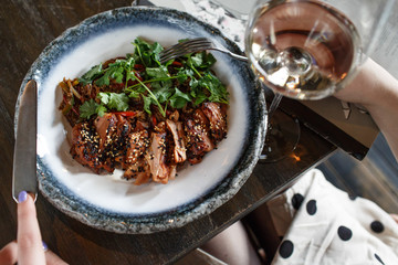 meat with vegetables