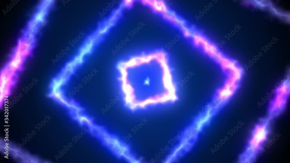 Wall mural looped animation. energy squares background. animation of an abstract background with energy squares