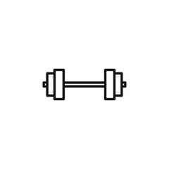 dumbbell icon vector illustration outline design