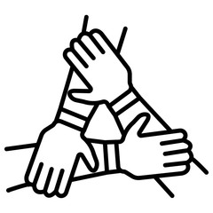 Hands cooperation icon vector illustration