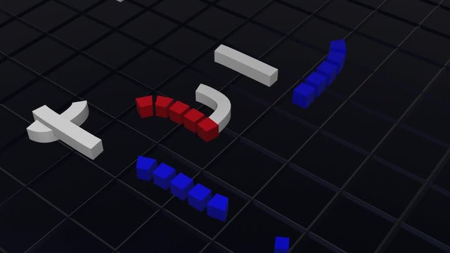 caotic traffic movement - 3d video concept