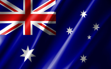 Image of the waving flag  Australia.