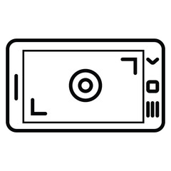 Smartphone video record icon illustration