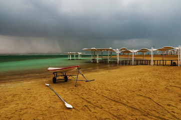 Obraz premium Dead sea, Israel, beach, Sunny day