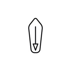 surfboard icon vector illustration outline design